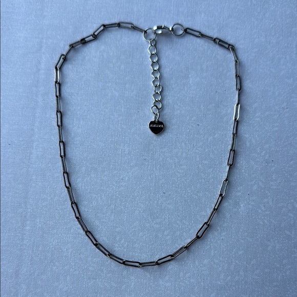 Nakamol Jewelry - Sleek Silver toned paper clip necklace with Adjustable Chain